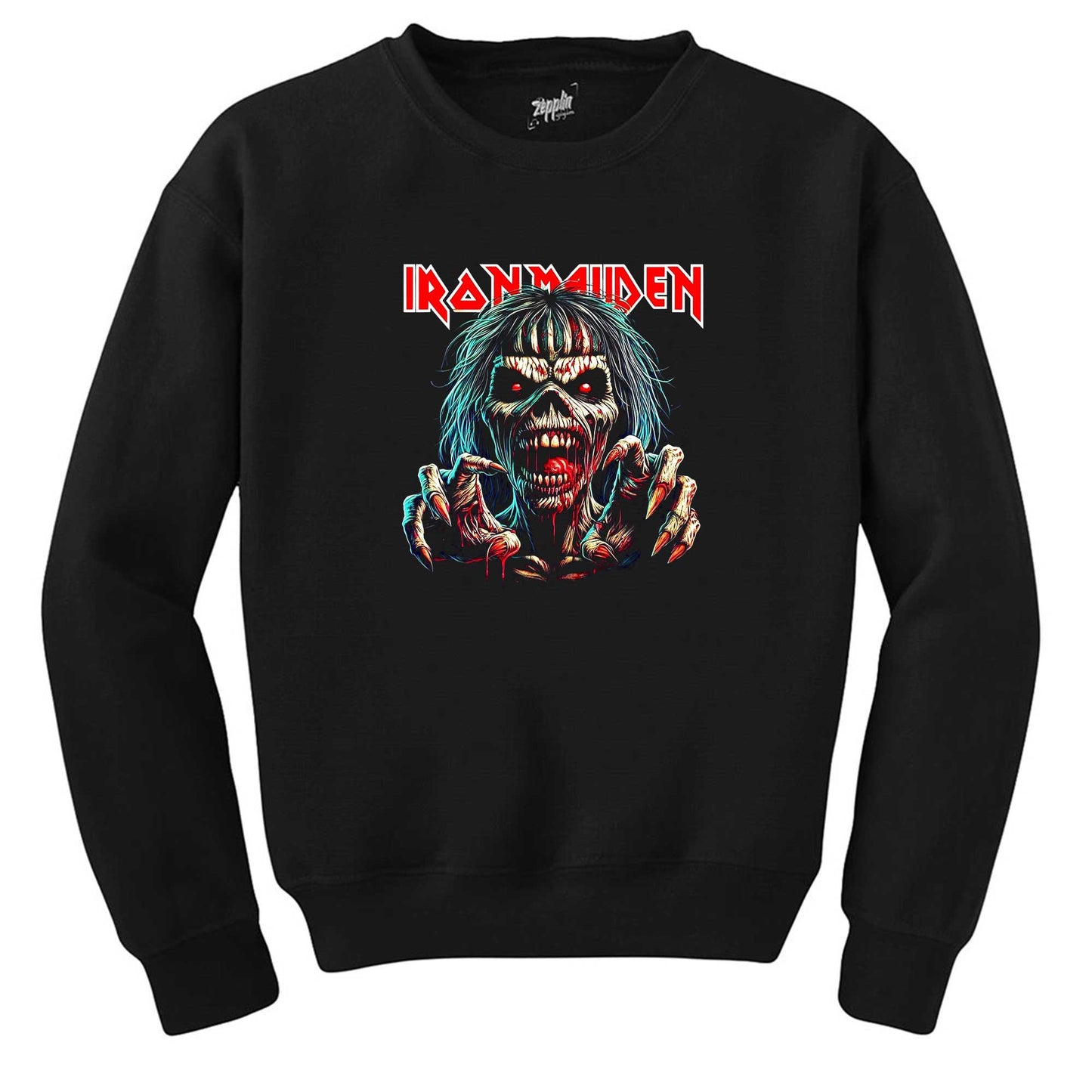 Iron Maiden Zombie Siyah Sweatshirt