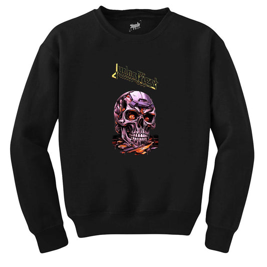 Judas Priest Modern Skeleton Siyah Sweatshirt
