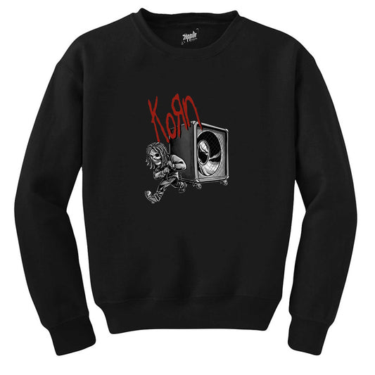 Korn Skeleton Pulling Haporlor Siyah Sweatshirt