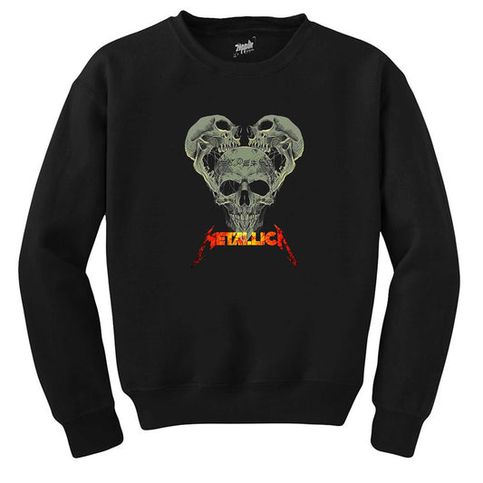 Metallica 3 Dry Heads Siyah Sweatshirt