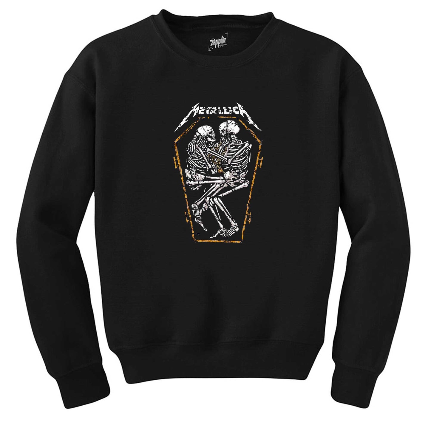 Metallica Grave Two Skeletons Siyah Sweatshirt
