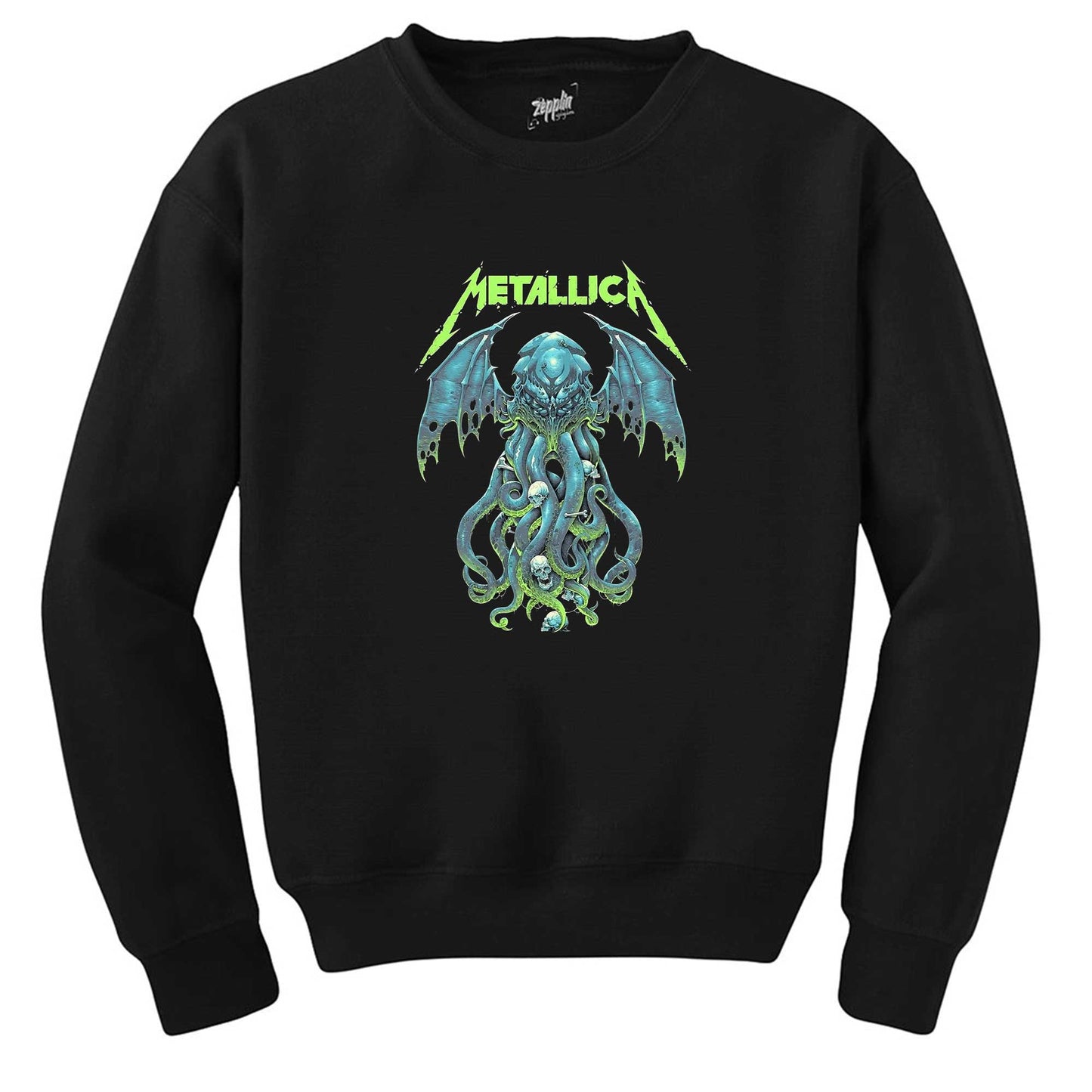 Metallica Octopus Bat Siyah Sweatshirt