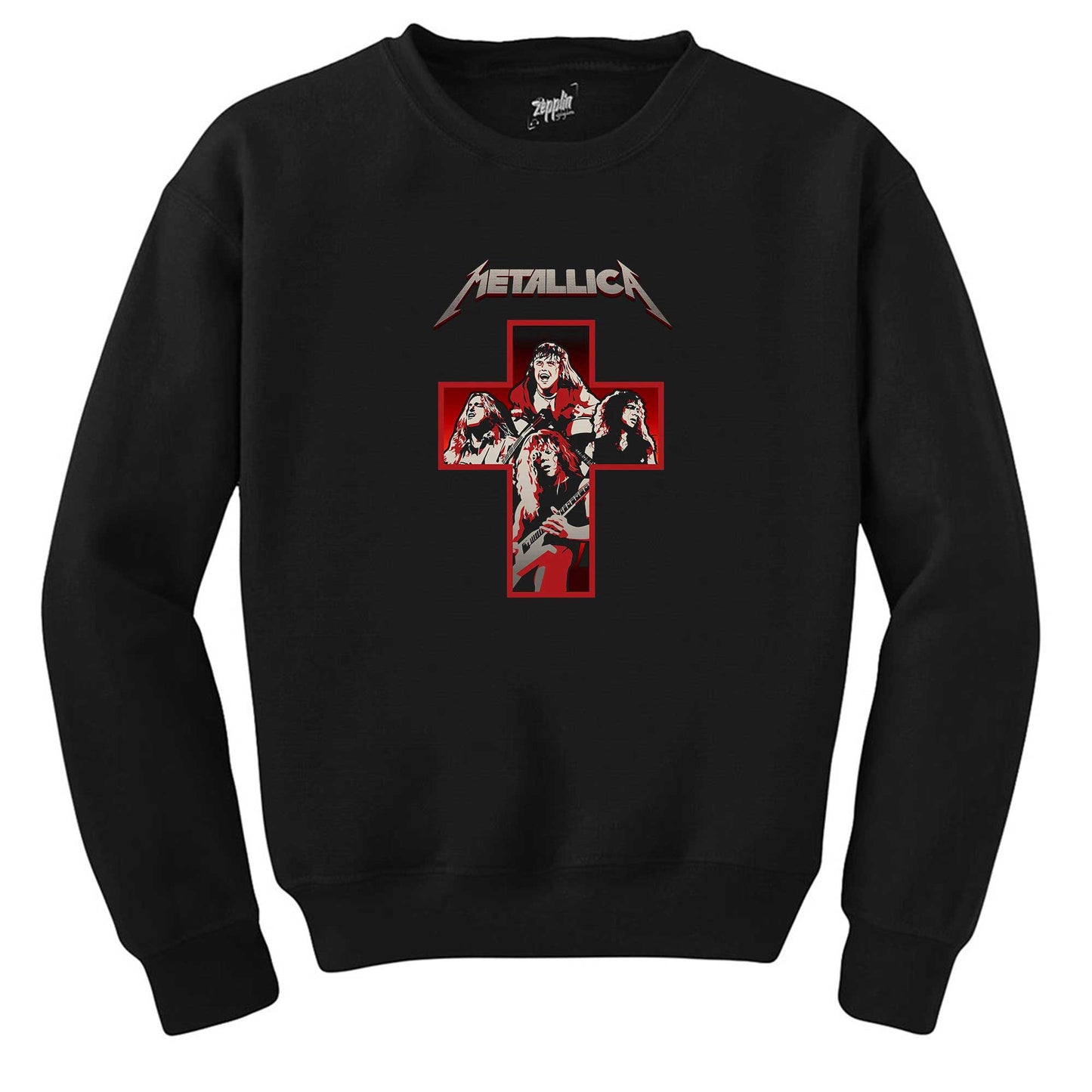 Metallica Silhouettes İnside The Cross Siyah Sweatshirt