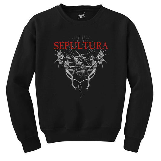 Sepultura Angel Siyah Sweatshirt