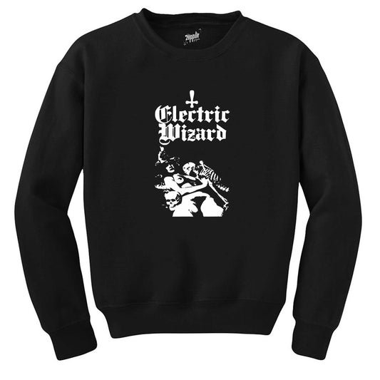 Electric Wizard Legalise Drugs and Murder Skeleton Girl Siyah Sweatshirt