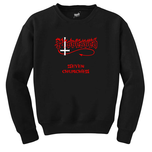 Possessed Seven Churches Siyah Sweatshirt