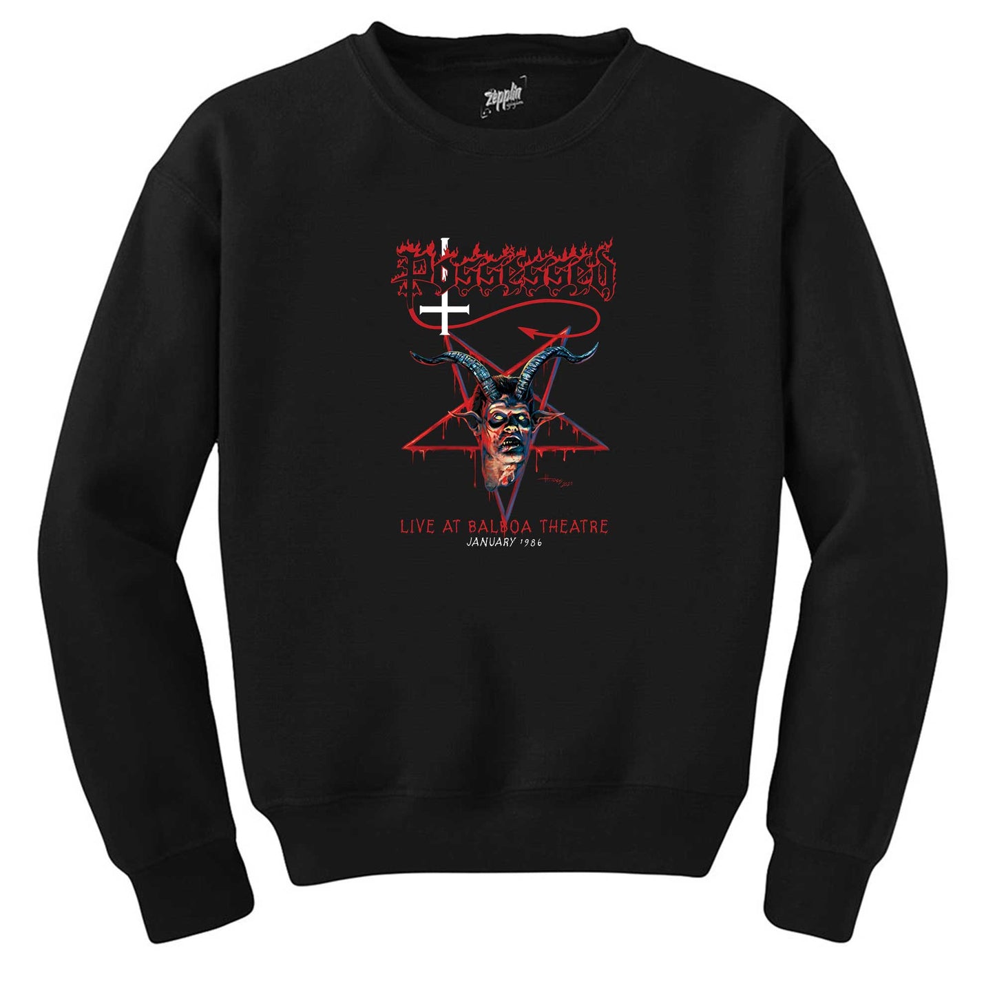 Possessed Sed Live At Balboa Theatre Siyah Sweatshirt