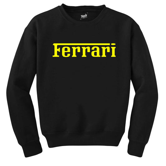 Ferrari Gold Text Siyah Sweatshirt