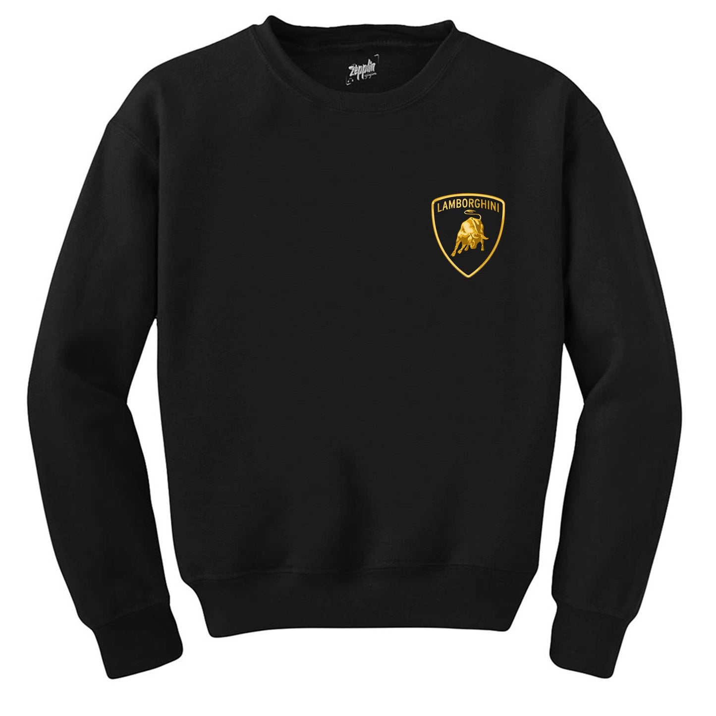 Lamborghini Gold Logo Siyah Sweatshirt
