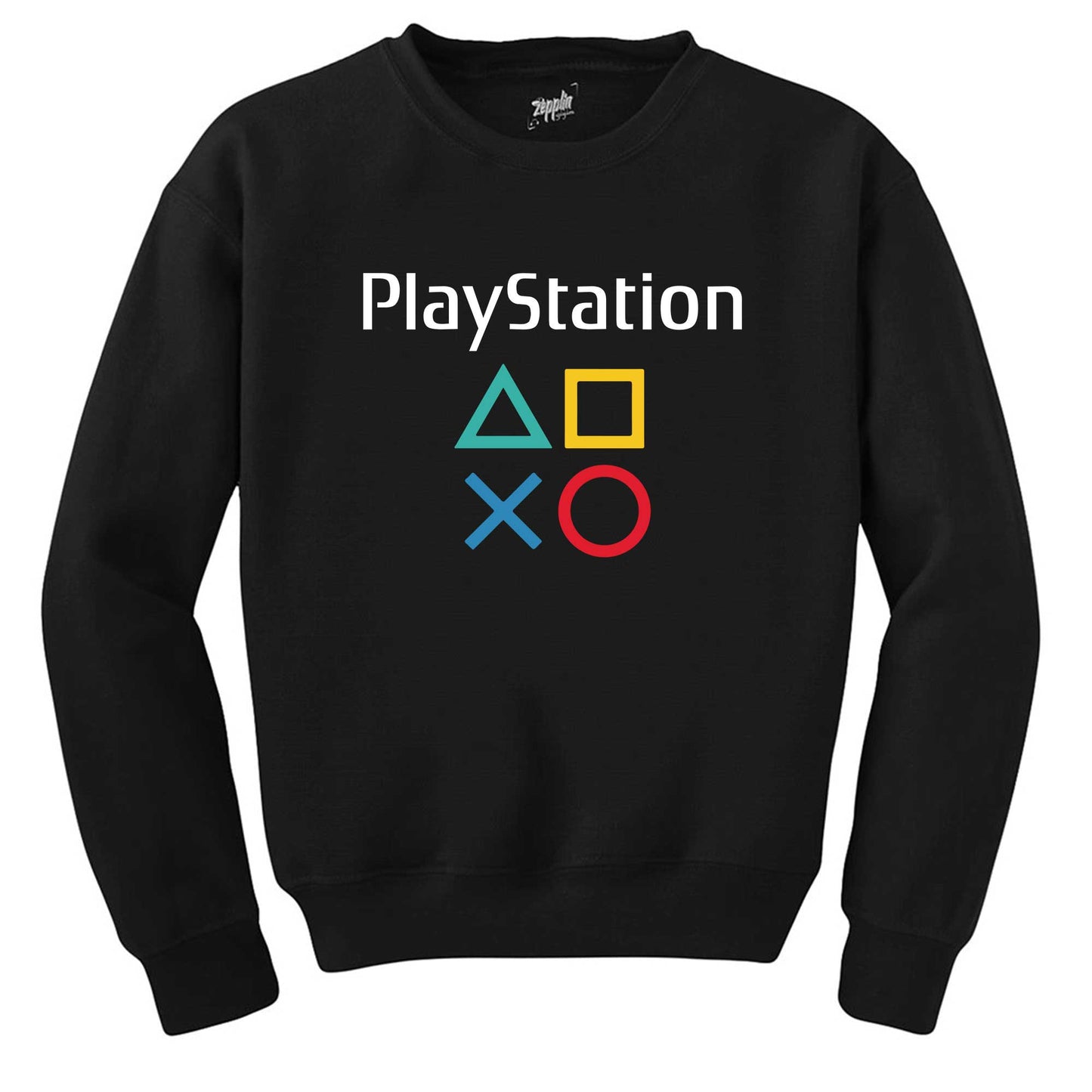 Playstation Gamepad Yazı Siyah Sweatshirt