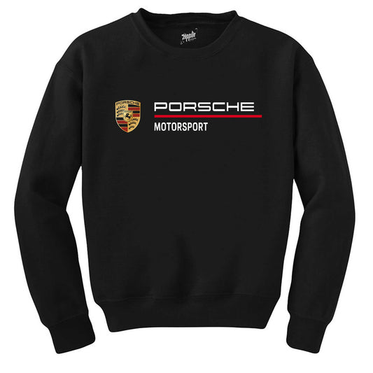 Porsche Logo Motorsport Siyah Sweatshirt