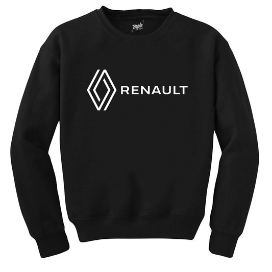 Renault New Logo Text Siyah Sweatshirt