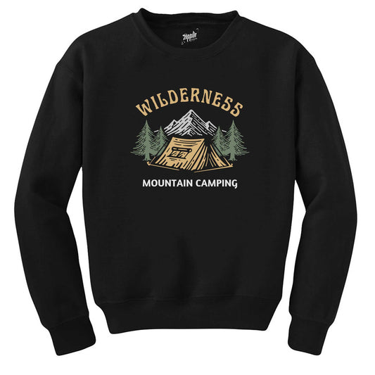 Mountain Camping Siyah Sweatshirt