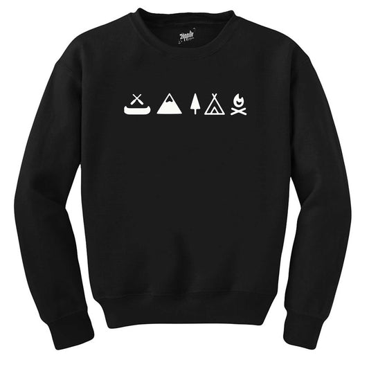 Camp Icon Siyah Sweatshirt