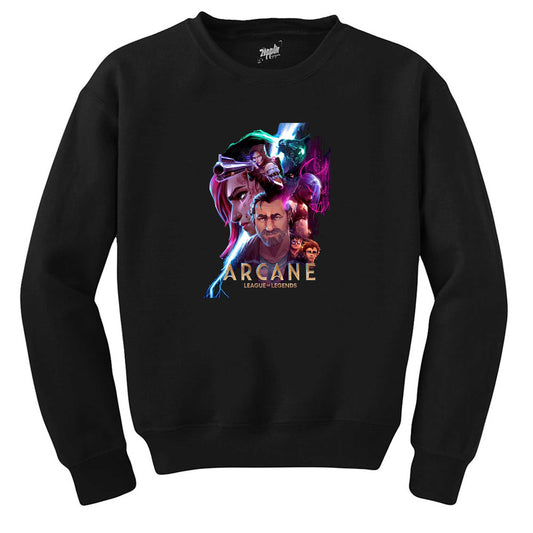 Arcane Siyah Sweatshirt