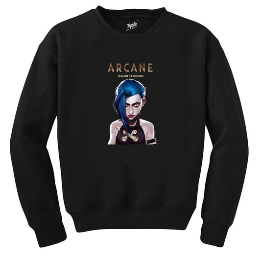 Arcane Lol Siyah Sweatshirt