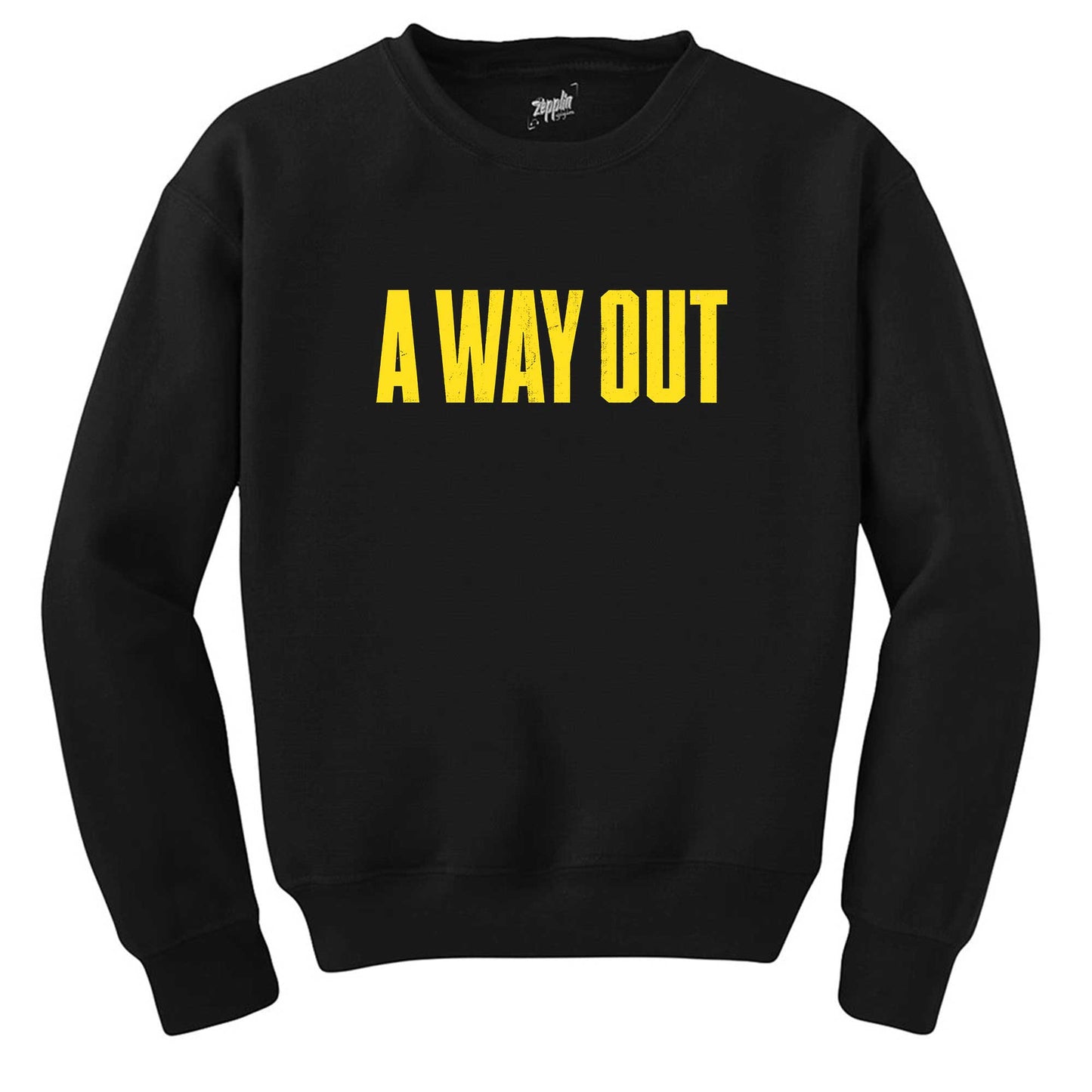 A Way Out Text Siyah Sweatshirt