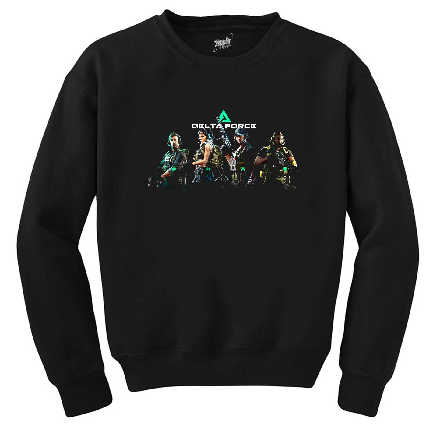 Delta Force Team Siyah Sweatshirt