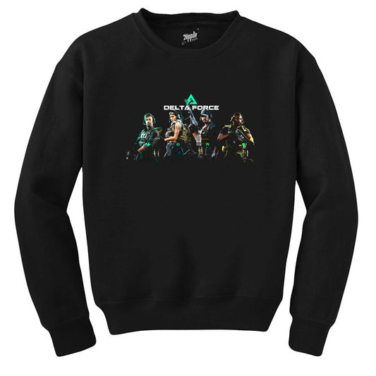 Delta Force Team Siyah Sweatshirt