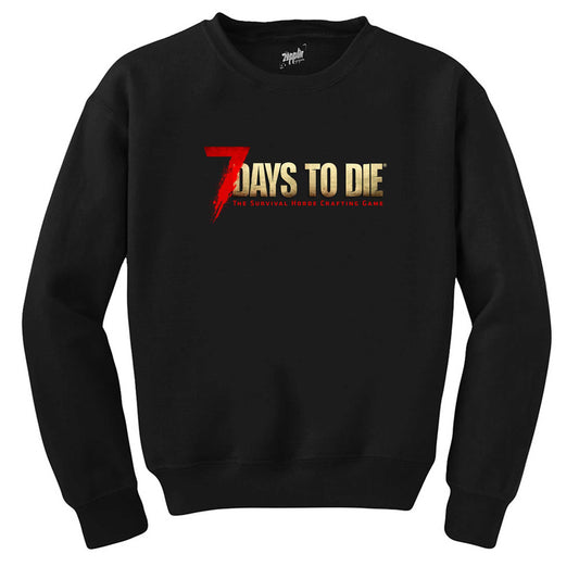 7 Days To Die Logo Siyah Sweatshirt
