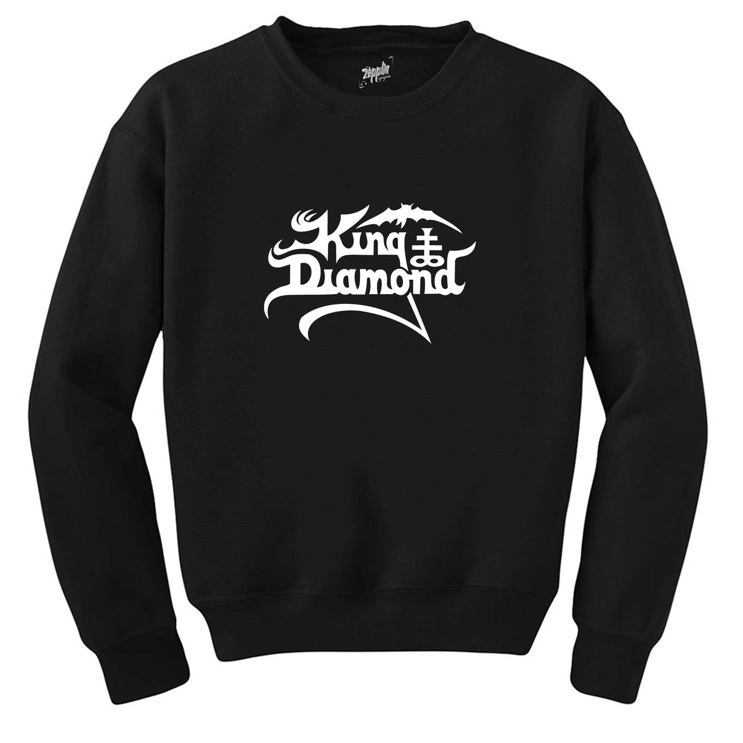 King Diamonds White Logo Siyah Sweatshirt