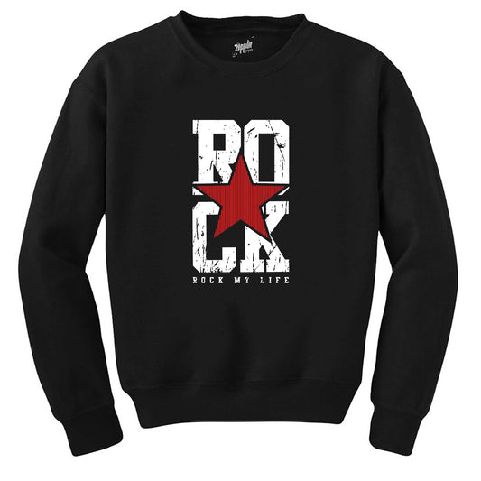Rock My Life Siyah Sweatshirt