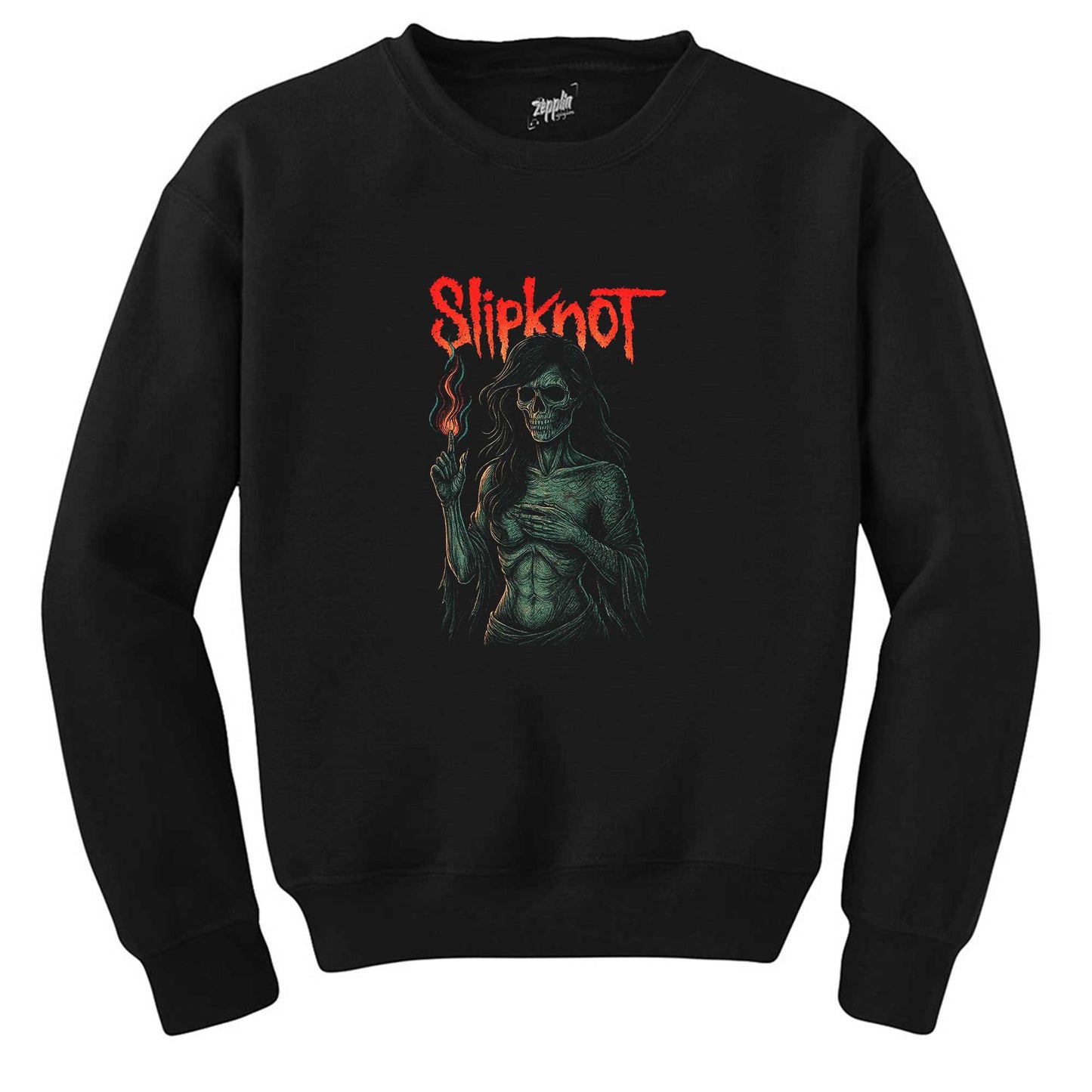 Slipknot Female Skeleton Hot Siyah Sweatshirt
