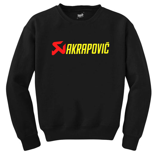 Akrapovic Logo Text Siyah Sweatshirt