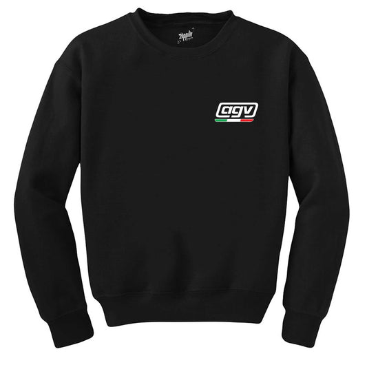 AGV İtalya Logo Siyah Sweatshirt