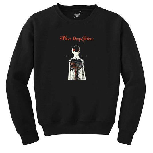 Three Days Grace Human Siyah Sweatshirt