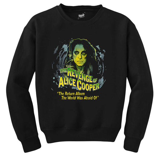 Alice Cooper The Revenge of Face Siyah Sweatshirt