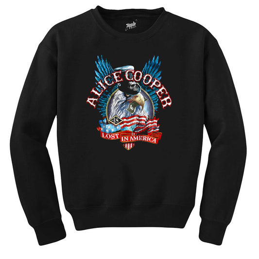 Alice Cooper Lost In America Siyah Sweatshirt