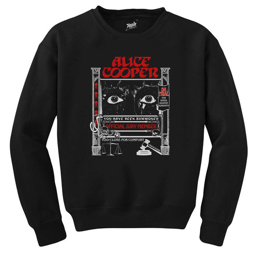 Alice Cooper Too Close For Comfort Eyes Siyah Sweatshirt