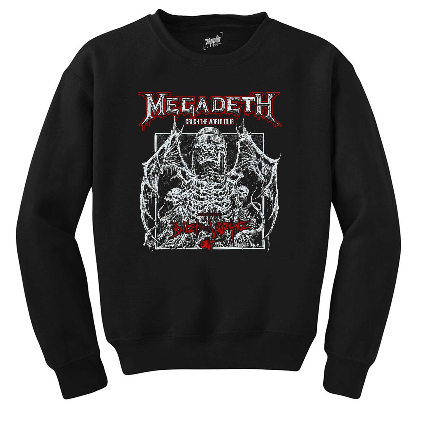 Megadeth Crush The World Siyah Sweatshirt