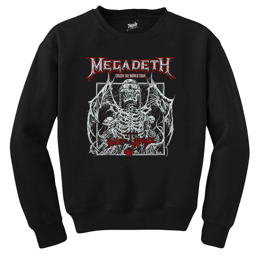 Megadeth Crush The World Siyah Sweatshirt