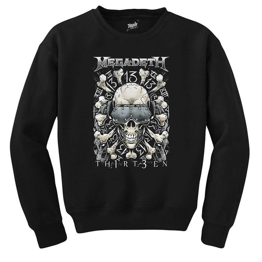 Megadeth Th1rt3en Siyah Sweatshirt