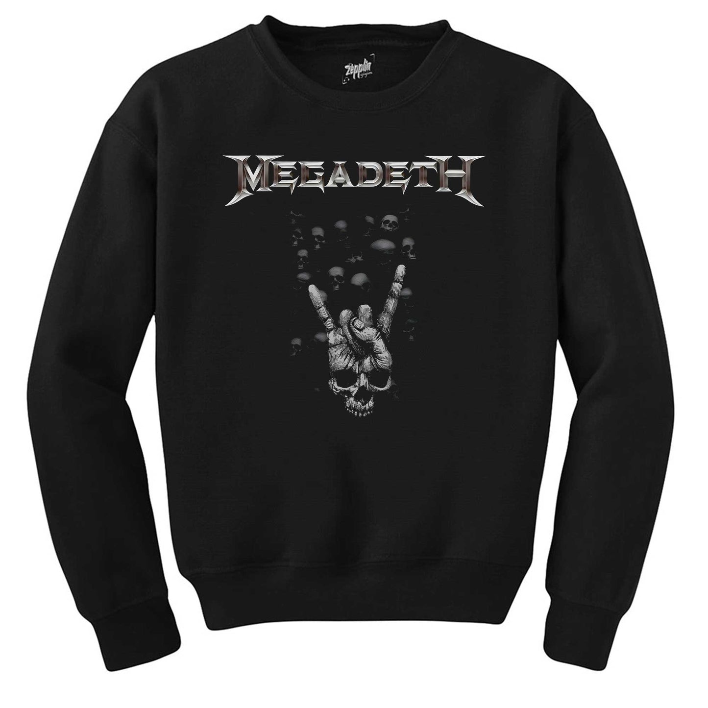 Megadeth Rock Sign Siyah Sweatshirt