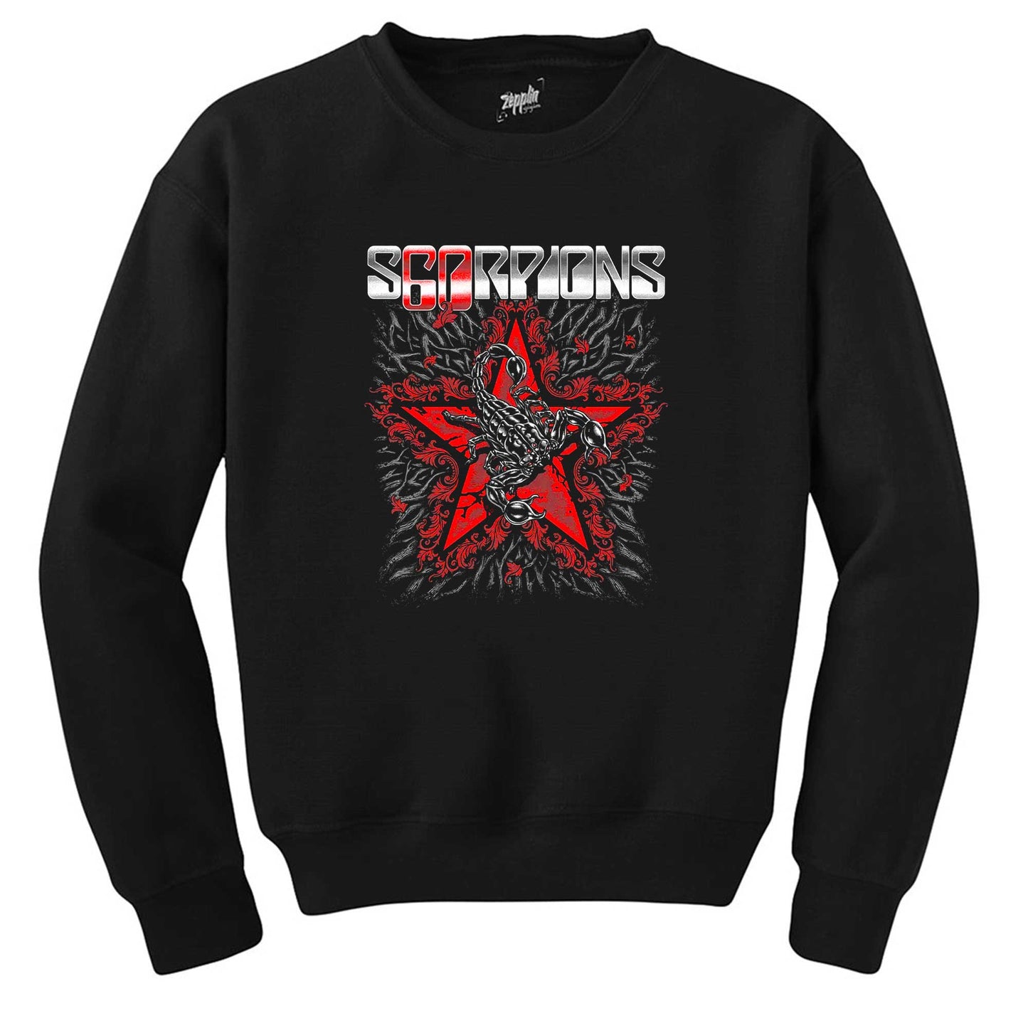 Scorpions Red Star Siyah Sweatshirt