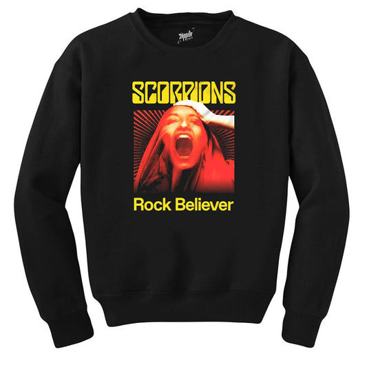 Scorpions Rock Believer Siyah Sweatshirt