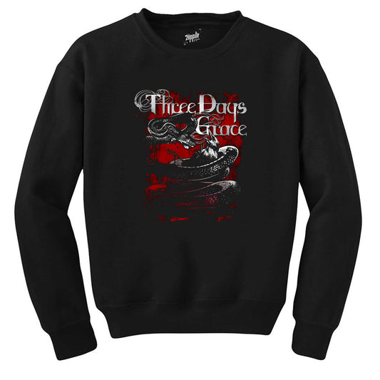 Three Days Grace Food Chain Siyah Sweatshirt