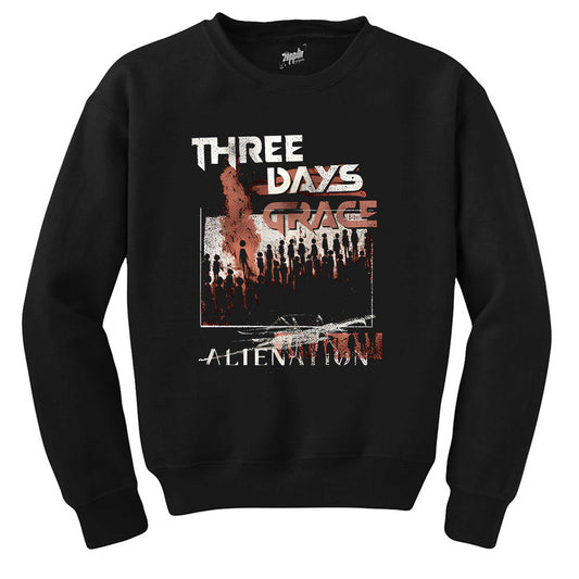 Three Days Grace Alienation Siyah Sweatshirt
