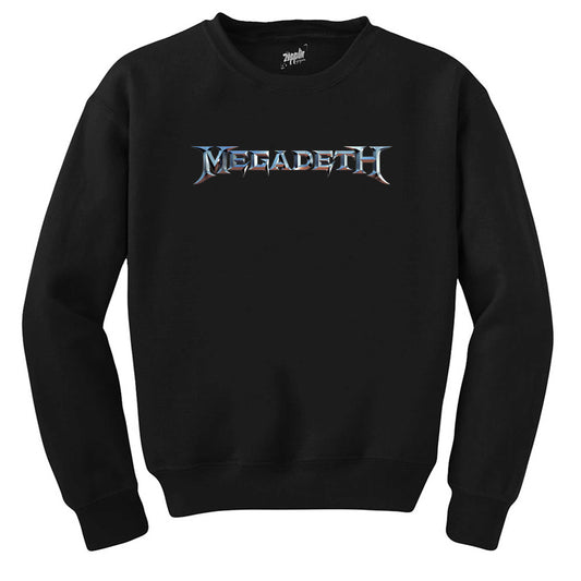 Megadeth Text Rainbow Siyah Sweatshirt