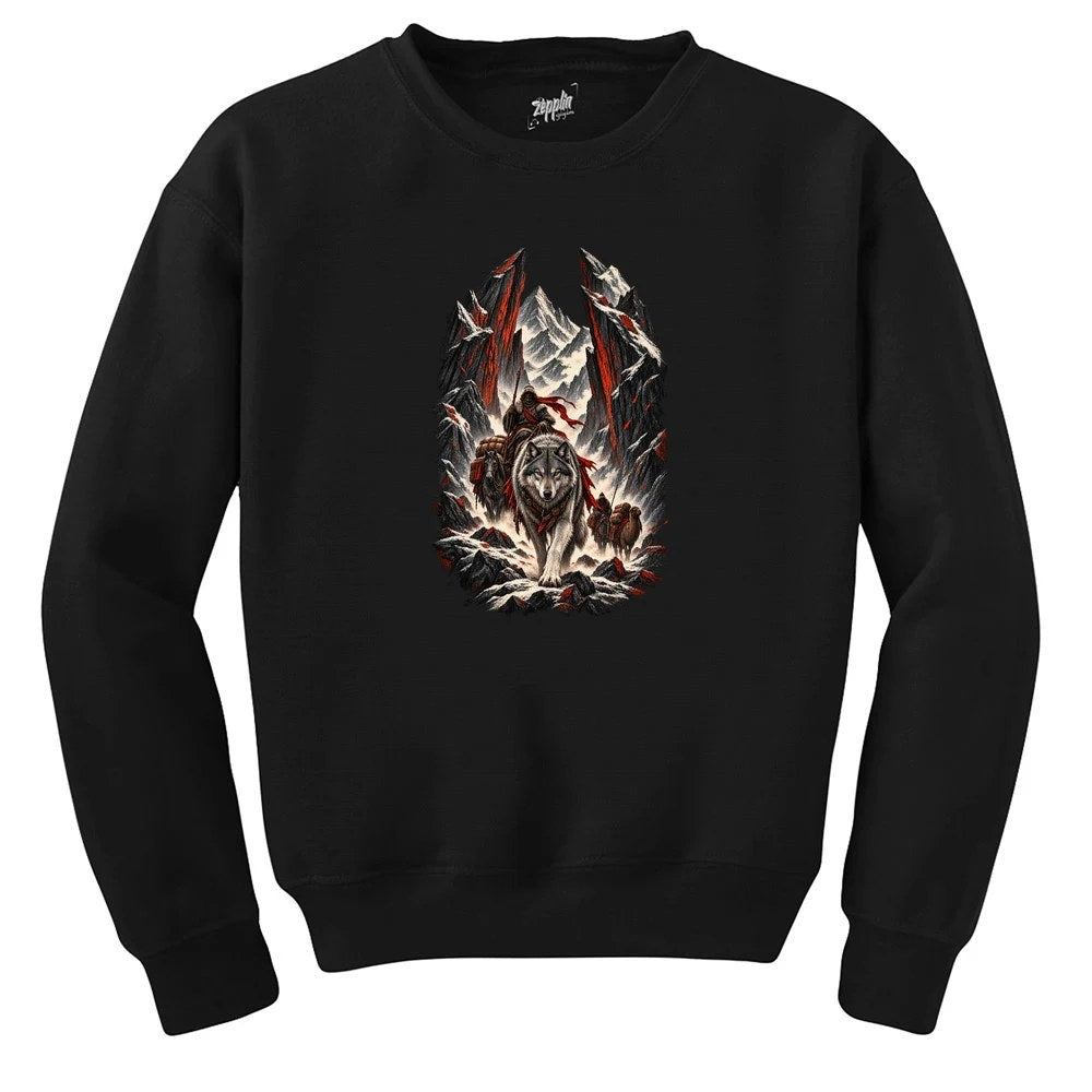 Demir Dağ Rehberi Siyah Sweatshirt