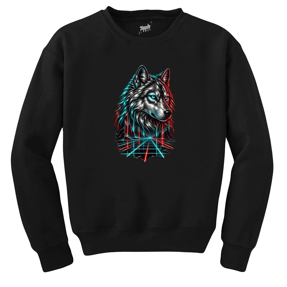 Neon Bozkurt Siyah Sweatshirt