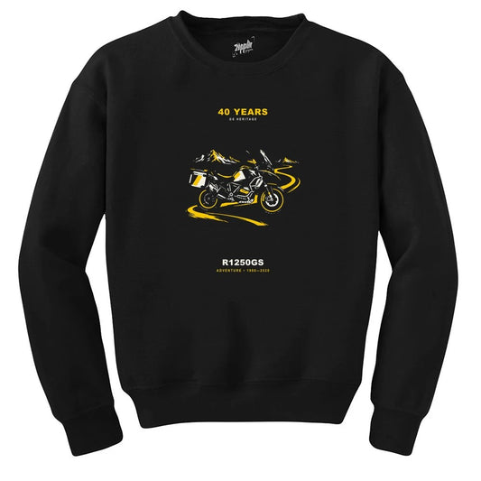 Bmw Virajlı Dağ Yolu Siyah Sweatshirt