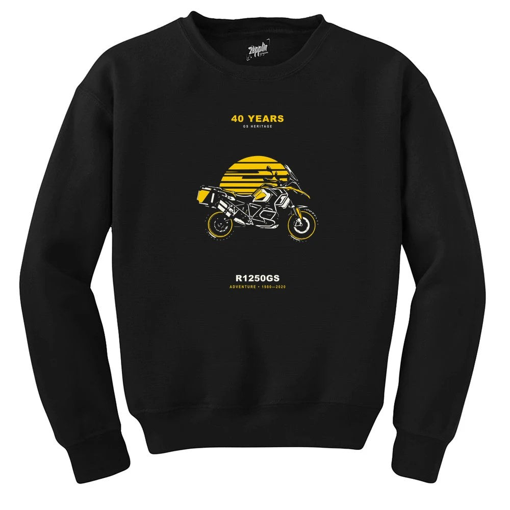 Bmw Gün Batımı Yolcusu Siyah Sweatshirt