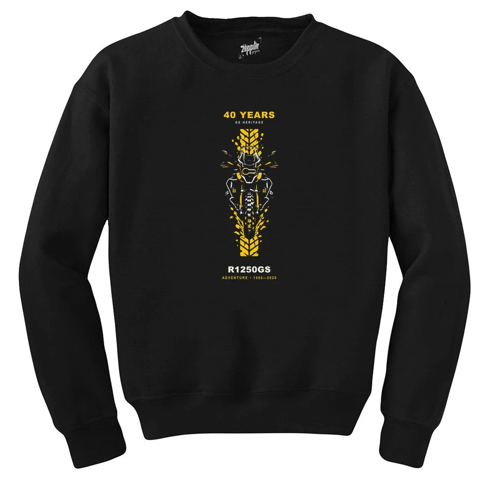 Bmw Lastik İzinde GS Siyah Sweatshirt