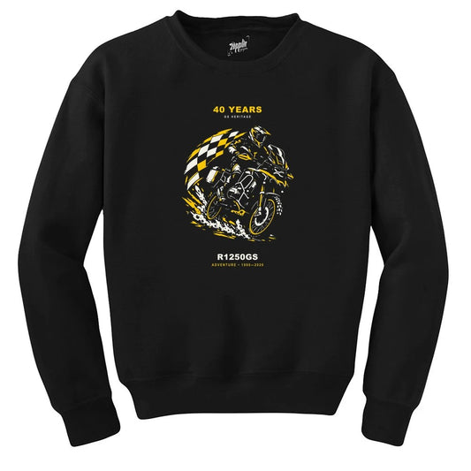 Bmw Ralli Bayrağı Siyah Sweatshirt