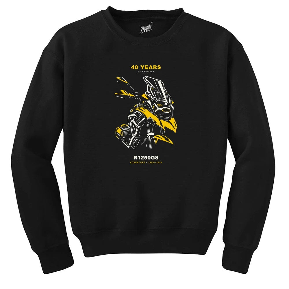 Bmw GS Mekanik Portre Siyah Sweatshirt