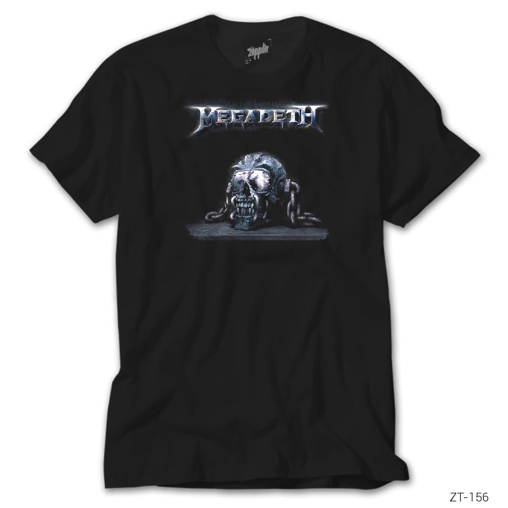 Megadeth Skull Chain Siyah Tişört